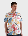 Far Afield Stachio SS Beach Therapy Button Up Snow White SS24-Men's Shirts-S-Howard-Surrey-Canada