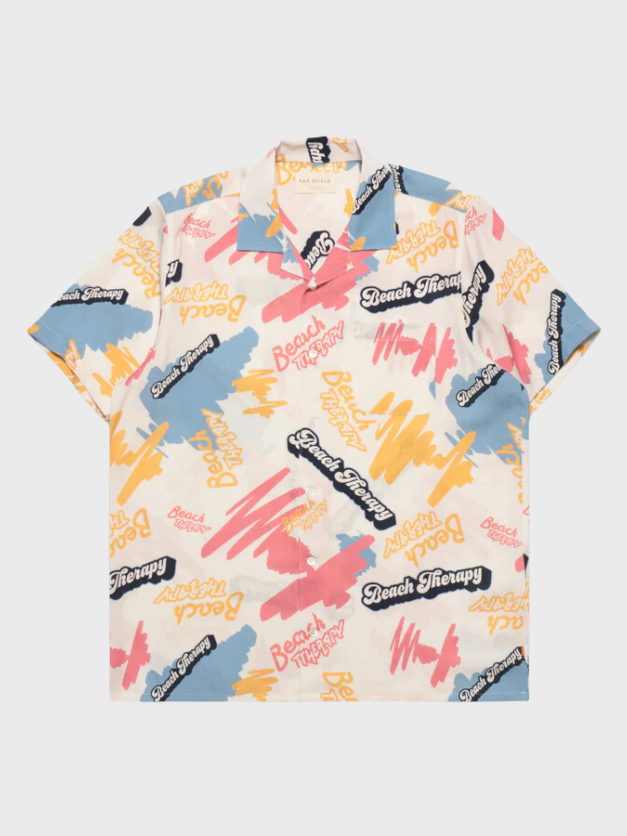 Far Afield Stachio SS Beach Therapy Button Up Snow White SS24-Men&#39;s Shirts-Howard-Surrey-Canada