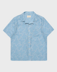Far Afield Stachio SS Floral Jacquard Button Up Allure Blue SS24-Men's Shirts-Howard-Surrey-Canada