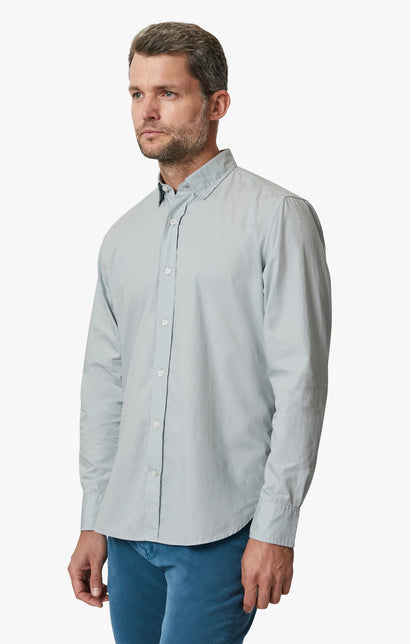34 Heritage Luxe Twill Shirt Pearl Blue-Men's Shirts-Howard-Surrey-Canada