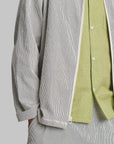 Bather Navy Pinstripe Tour Jacket - Navy-Men's Jackets-Brooklyn-Vancouver-Yaletown-Canada