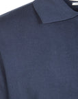 Fiesoli Zip Polo Knit - Notte-Men's Sweaters-Brooklyn-Vancouver-Yaletown-Canada