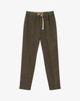 White Sand Waffle Cord Gg Belt Pant - Army