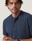34 Heritage Slub Short Sleeve Henley Tee - Blue Night-Men's T-Shirts-Brooklyn-Vancouver-Yaletown-Canada