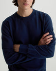 AG Blake Crew Sweatshirt - Deep Navy-Men's Sweatshirts-Brooklyn-Vancouver-Yaletown-Canada
