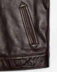 Nudie Joppe Western Leather Jacket Brown-Men's Leather Jackets-Brooklyn-Vancouver-Yaletown-Canada