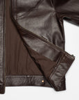 Nudie Joppe Western Leather Jacket Brown-Men's Leather Jackets-Brooklyn-Vancouver-Yaletown-Canada