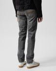 Nudie Steady Eddie II Grey Crosshatc-Men's Denim-Brooklyn-Vancouver-Yaletown-Canada
