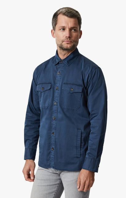 34 Heritage Overshirt Dark Blue-Men&#39;s Shirts-Howard-Surrey-Canada