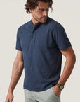 34 Heritage Slub Short Sleeve Henley Tee - Blue Night-Men's T-Shirts-Brooklyn-Vancouver-Yaletown-Canada