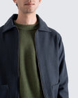 Far Afield Josef Jacket - Cotton Drill - Navy/Grey-Men's Jackets-Brooklyn-Vancouver-Yaletown-Canada