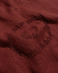 Far Afield Belser Knitted Polo - Geo Flowers - Red-Men's Sweaters-Brooklyn-Vancouver-Yaletown-Canada