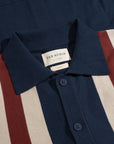 Far Afield Velzy Knitted Shirt - Simple Stripe - Navy/Multi-Men's Shirts-Brooklyn-Vancouver-Yaletown-Canada