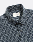 Far Afield Classic Two Pocket Shirt - Dobby Blocks - Navy/Stone-Men's Shirts-Brooklyn-Vancouver-Yaletown-Canada