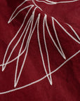 Far Afield Veloso Shirt - Embroidered Palms - Red-Men's Shirts-Brooklyn-Vancouver-Yaletown-Canada