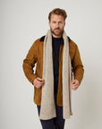 Peregrine Porter Ribbed Scarf - Oatmeal-Men's Accessories-Brooklyn-Vancouver-Yaletown-Canada