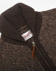 Outclass Zip Cardigan - Brown Marl-Men's Sweaters-Brooklyn-Vancouver-Yaletown-Canada