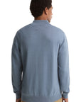 Barbour Cotton Half Zip Knitted Jumper - Tarn Blue-Men's Sweaters-Brooklyn-Vancouver-Yaletown-Canada