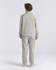 Bather Clay Pinstripe Tour Jacket - Brown-Men's Jackets-Brooklyn-Vancouver-Yaletown-Canada