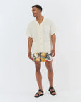 Bather Bouquet Swim Trunk - Beige-Men's Shorts-Brooklyn-Vancouver-Yaletown-Canada