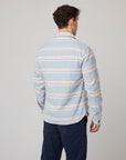 Peregrine Blunt Overshirt - River Stripe-Men's Shirts-Brooklyn-Vancouver-Yaletown-Canada