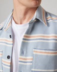 Peregrine Blunt Overshirt - River Stripe-Men's Shirts-Brooklyn-Vancouver-Yaletown-Canada