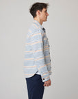 Peregrine Blunt Overshirt - River Stripe-Men's Shirts-Brooklyn-Vancouver-Yaletown-Canada