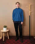 Outclass Herringbone LS Shirt Indigo-Men's Shirts-Brooklyn-Vancouver-Yaletown-Canada