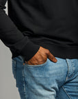 Easy Mondays Organic Cotton Sweatshirt Black-Men's Sweatshirts-Brooklyn-Vancouver-Yaletown-Canada