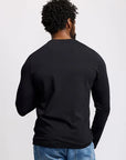 Easy Mondays Long Sleeve Crew Neck T-Shirt - Black-Men's T-Shirts-Brooklyn-Vancouver-Yaletown-Canada