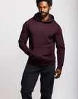 Easy Mondays Slub Cotton Pullover Hoodie - Oxblood-Men's Sweatshirts-Brooklyn-Vancouver-Yaletown-Canada