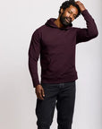 Easy Mondays Slub Cotton Pullover Hoodie - Oxblood-Men's Sweatshirts-Brooklyn-Vancouver-Yaletown-Canada
