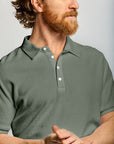 Easy Mondays Towel Terry Polo Thyme-Men's T-Shirts-Brooklyn-Vancouver-Yaletown-Canada