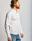 Easy Mondays Stretch Poplin Shirt White-Men's Shirts-Brooklyn-Vancouver-Yaletown-Canada
