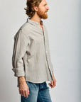 Easy Mondays Crinkle Button Down Stone-Men's Shirts-Brooklyn-Vancouver-Yaletown-Canada