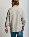 Easy Mondays Crinkle Button Down Stone-Men's Shirts-Brooklyn-Vancouver-Yaletown-Canada