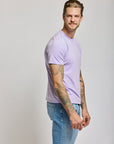 Easy Mondays Crew Neck Short Sleeve Cotton T-Shirt - Lilac-Men's T-Shirts-Brooklyn-Vancouver-Yaletown-Canada