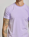 Easy Mondays Crew Neck Short Sleeve Cotton T-Shirt - Lilac-Men's T-Shirts-Brooklyn-Vancouver-Yaletown-Canada