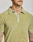 Easy Mondays Towel Terry Polo Tee - Sage-Men's T-Shirts-Brooklyn-Vancouver-Yaletown-Canada