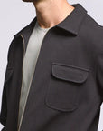 Easy Mondays Diagonal Zip Up Jacket - Black-Men's Jackets-Brooklyn-Vancouver-Yaletown-Canada