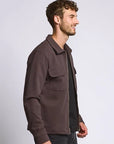 Easy Mondays Diagonal Zip Up Jacket - Espresso-Men's Jackets-Brooklyn-Vancouver-Yaletown-Canada