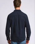 Easy Mondays Micro Corduroy Shirt - Navy-Men's Shirts-Brooklyn-Vancouver-Yaletown-Canada