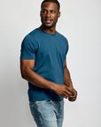 Easy Mondays Crew Neck Petrol-Men's T-Shirts-Brooklyn-Vancouver-Yaletown-Canada
