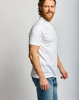 Easy Mondays Slub Cotton Polo White-Men's T-Shirts-Brooklyn-Vancouver-Yaletown-Canada