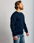 Easy Mondays Slub Cotton Sweatshirt Navy-Men's Sweatshirts-Brooklyn-Vancouver-Yaletown-Canada