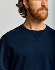 Easy Mondays Slub Cotton Sweatshirt Navy-Men's Sweatshirts-Brooklyn-Vancouver-Yaletown-Canada