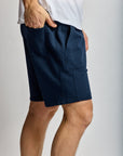 Easy Mondays Slub Cotton Short Navy-Men's Shorts-Brooklyn-Vancouver-Yaletown-Canada