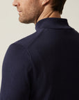34 Heritage Quarter Zip Sweater Navy-Men's Sweaters-Brooklyn-Vancouver-Yaletown-Canada