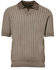 Arovescio Polo Derby Costa Piatta "Wave" Johnny Collar - Bark-Men's Sweaters-Brooklyn-Vancouver-Yaletown-Canada