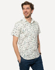 18Waits Short Sleeve Dylan Shirt Teal Terrazo-Men's Shirts-Brooklyn-Vancouver-Yaletown-Canada